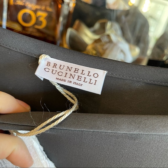 Brunello Cuccinelli Silk Short Sleeve Blouse - Picture 5 of 13